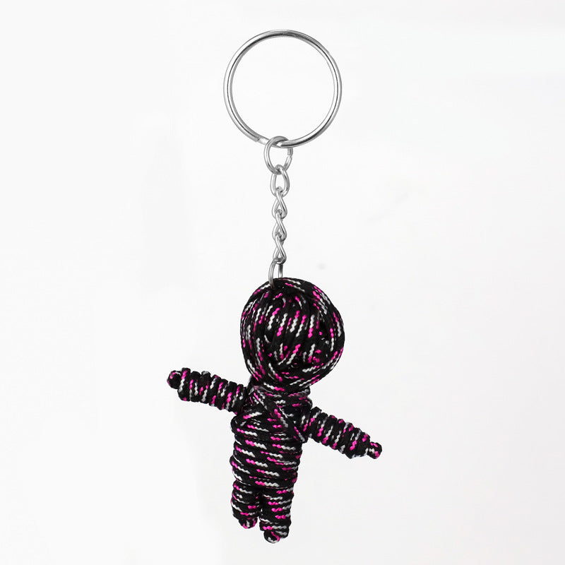 Wholesale 10PCS Creative Handmade Braided Rope Cute Little Mummy Keychain